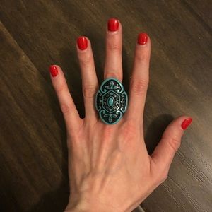 Turquoise Aztec Ring